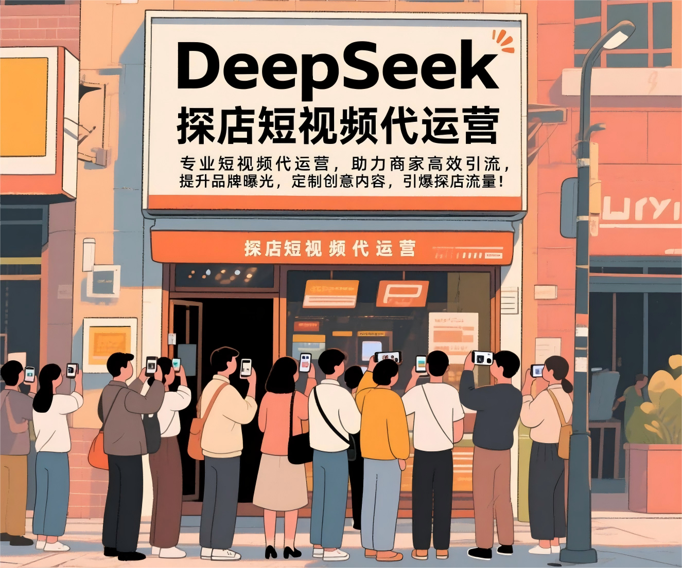 DeepSeek探店短视频代运营