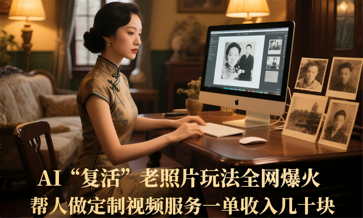 AI“复活”老照片玩法全网爆火  帮人做定制视频服务一单收入几十块