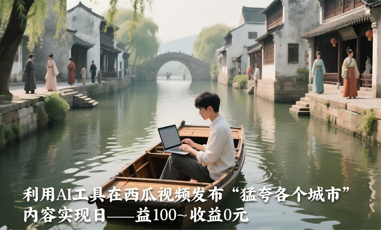 利用AI工具在西瓜视频发布“猛夸各个城市”内容实现日收益100-200元