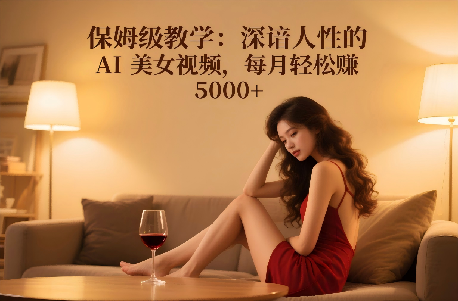 保姆级教学：深谙人性的 AI 美女视频，每月轻松赚 5000+