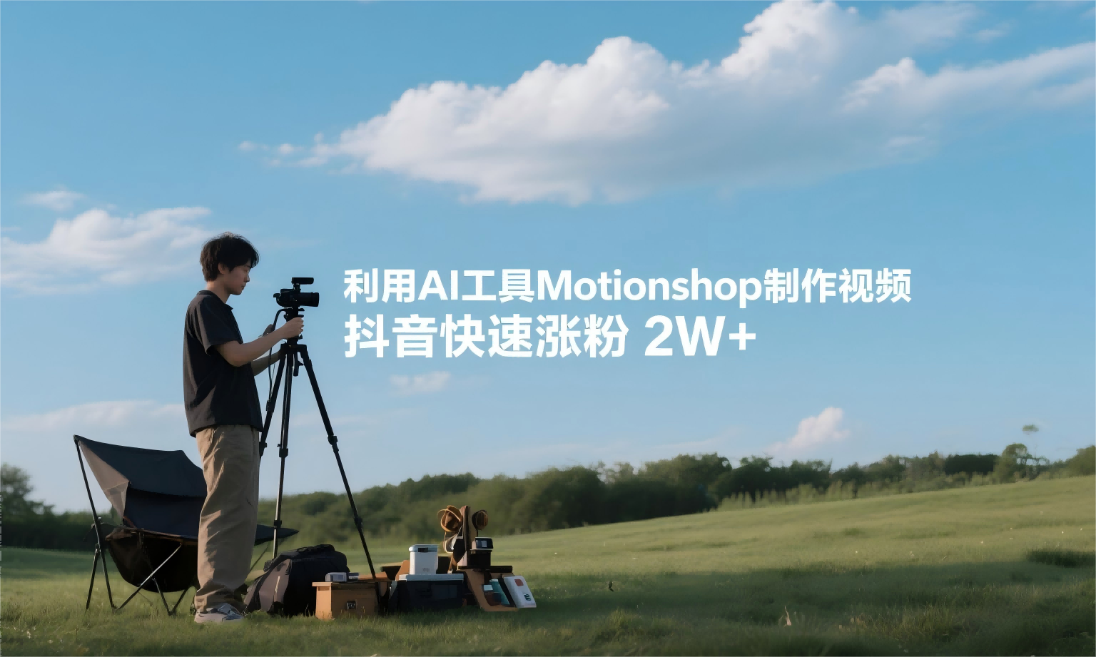 利用AI工具Motionshop制作视频 抖音快速涨粉2W+