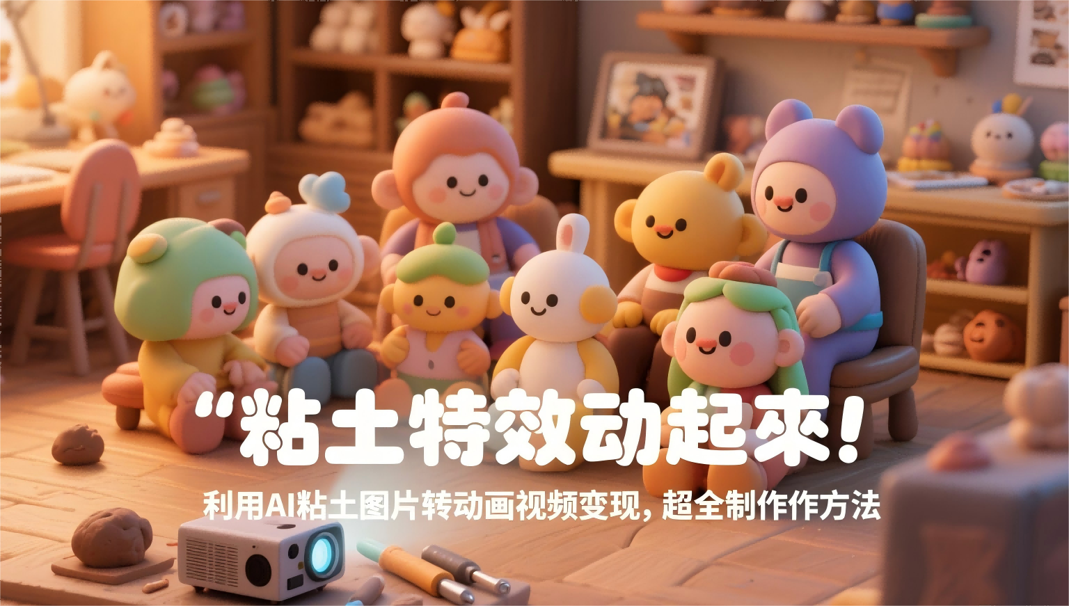 粘土特效动起來！利用AI粘土图片转动画视频变现，超全制作作方法