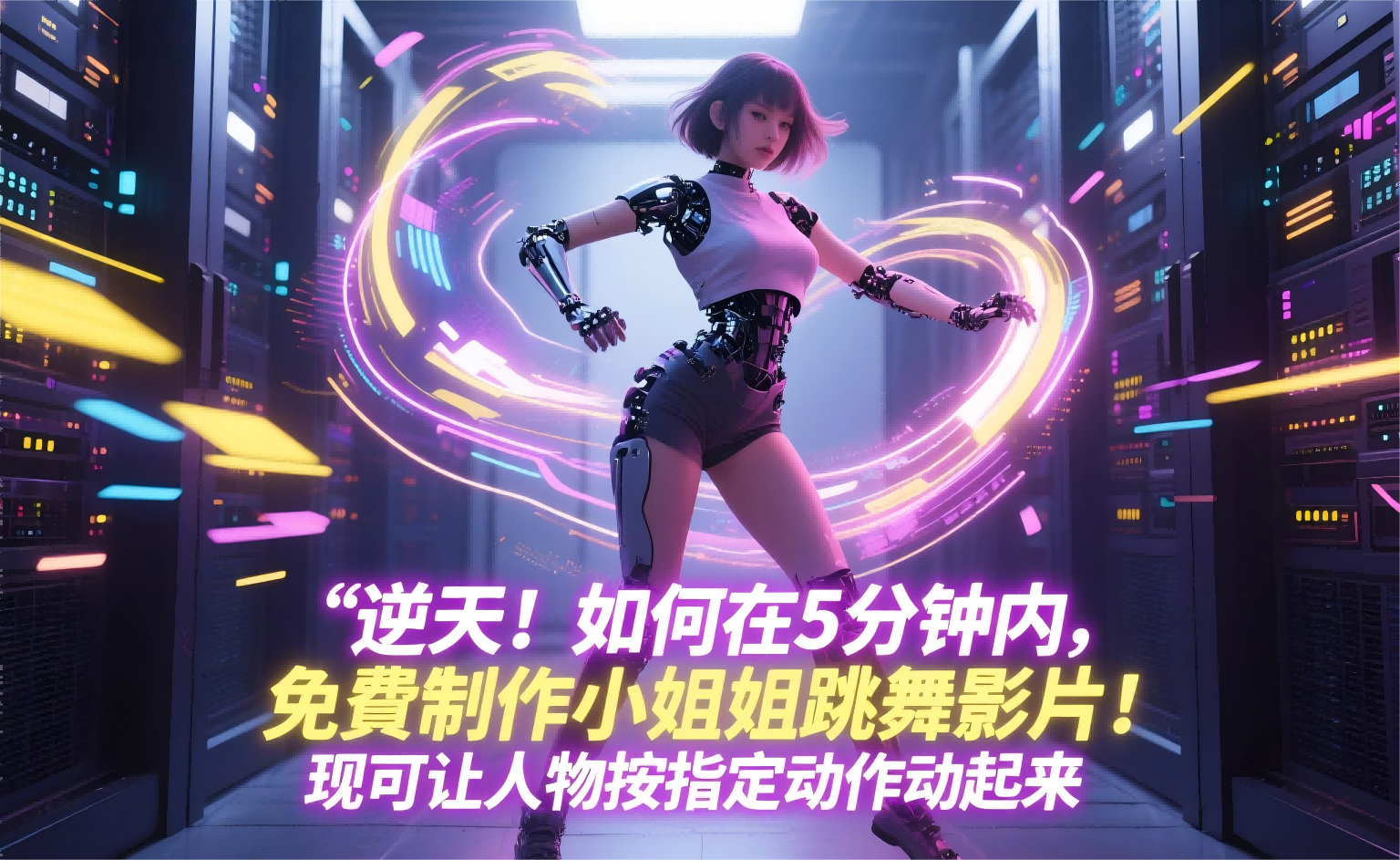 逆天！如何在5分钟内，免費制作小姐姐跳舞影片！现可让人物按指定动作动起来