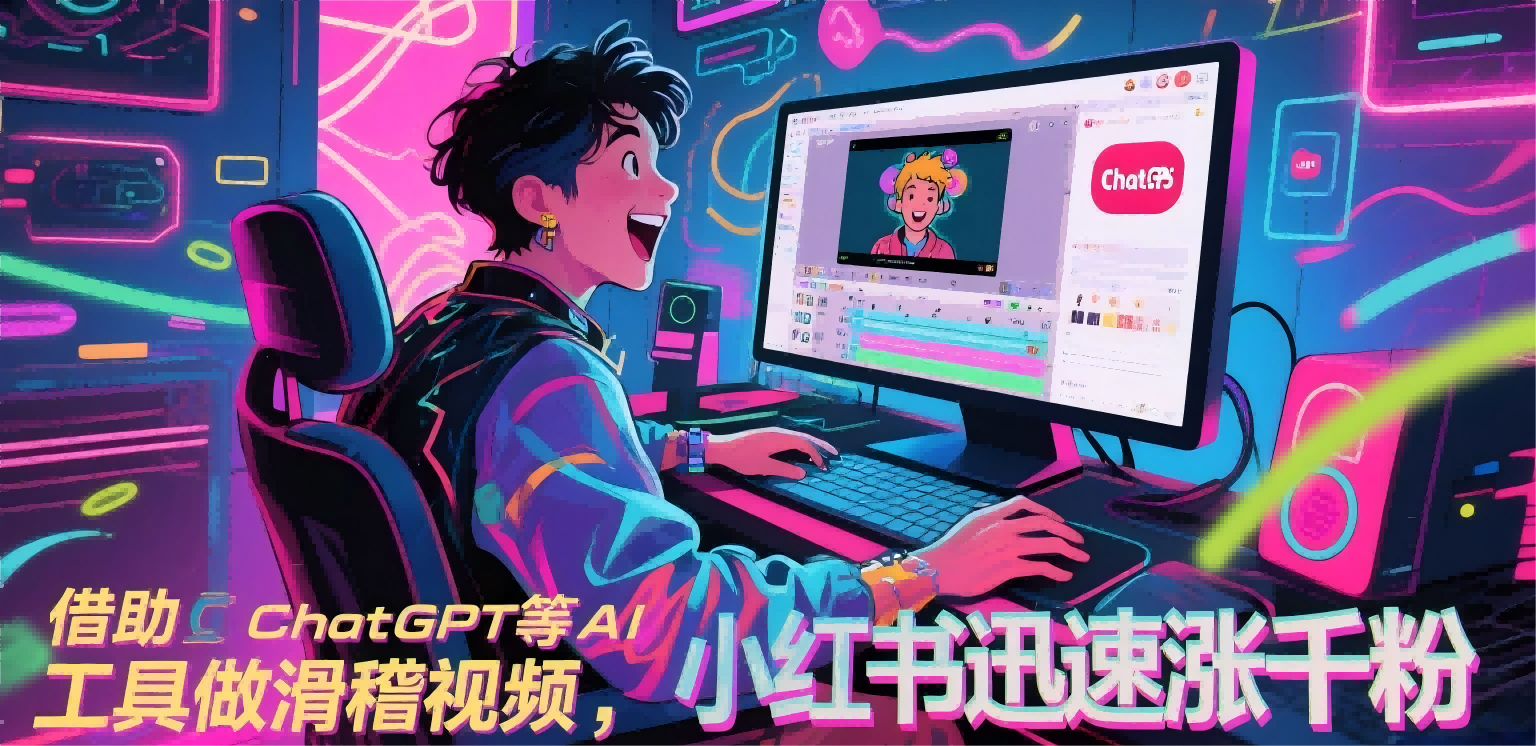 借助ChatGPT等AI工具做滑稽视频，小红书迅速涨千粉