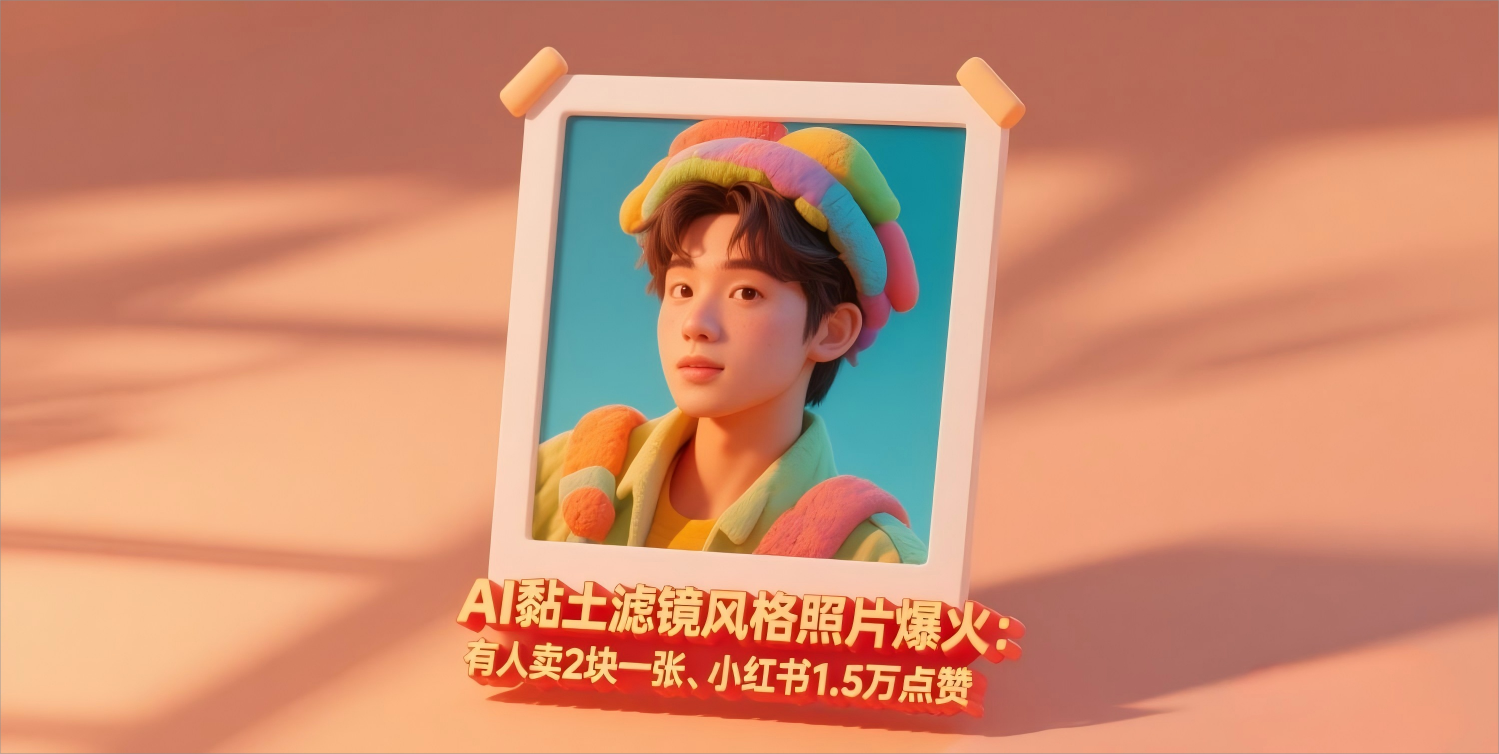 AI黏土滤镜风格照片爆火：有人卖2块一张、小红书1.5万点赞