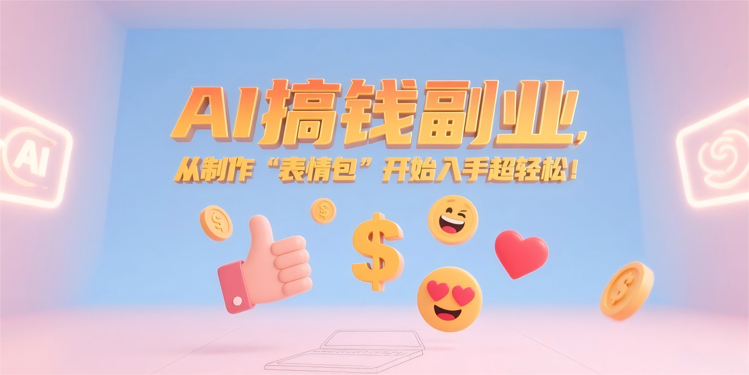 AI搞钱副业，从制作“表情包”开始入手超轻松！
