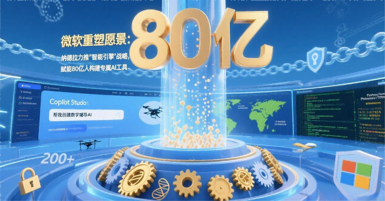 微软启动”智能引擎”战略：纳德拉宣布构建全球最大AI民主化平台