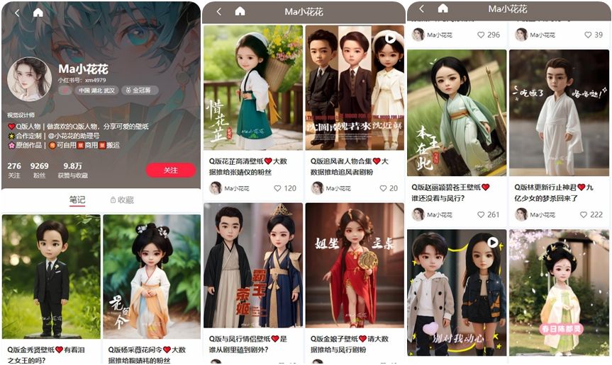 利用AI工作制作Q版人物，在抖音小红书涨粉变现快