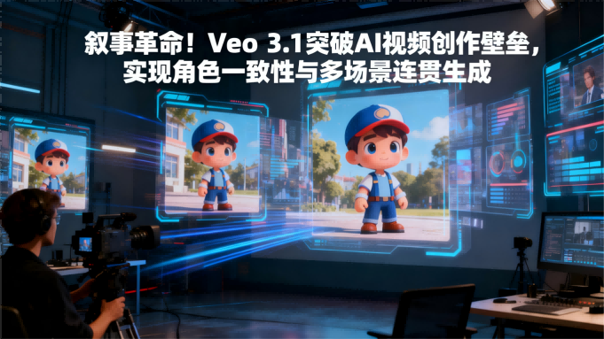 叙事革命！Veo 3.1突破AI视频创作壁垒，实现角色一致性与多场景连贯生成