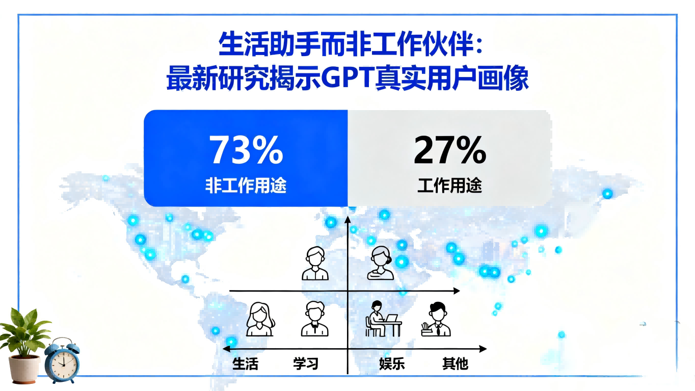 生活助手而非工作伙伴：最新研究揭示GPT真实用户画像
