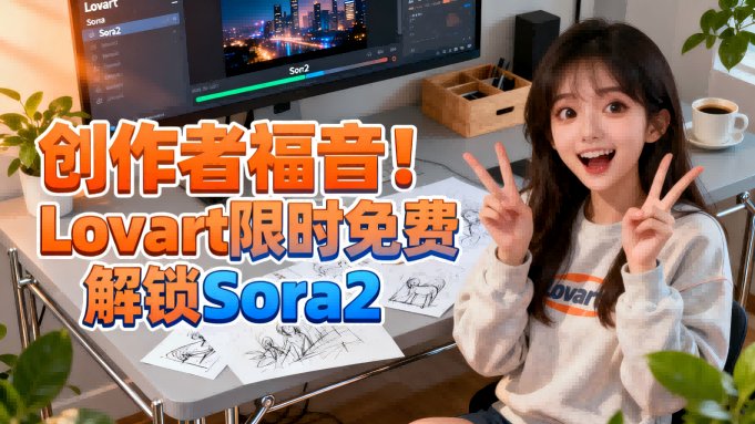 创作者福音！Lovart限时免费解锁Sora2，高质量AI视频触手可及
