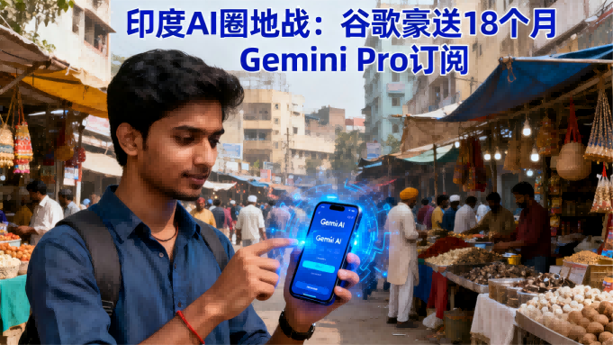印度打响AI圈地战，谷歌豪送18个月Gemini Pro订阅
