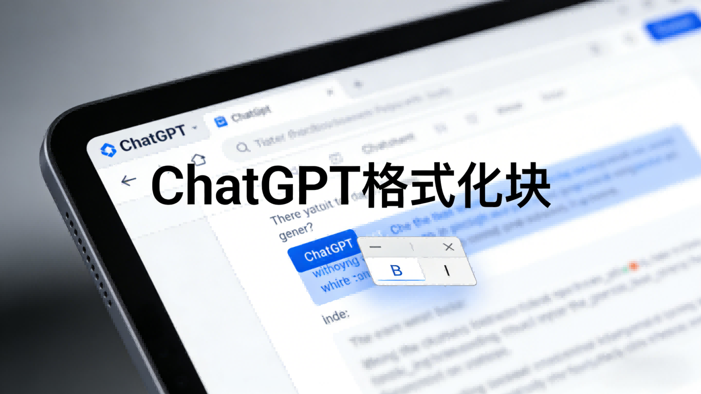 告别纯文本对话！ChatGPT“格式化块”悄然上线，AI输出秒变可编辑文档