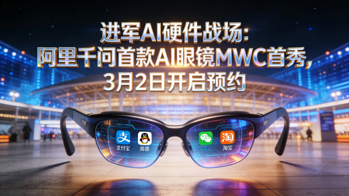 进军AI硬件战场：阿里千问首款AI眼镜MWC首秀，3月2日开启预约
