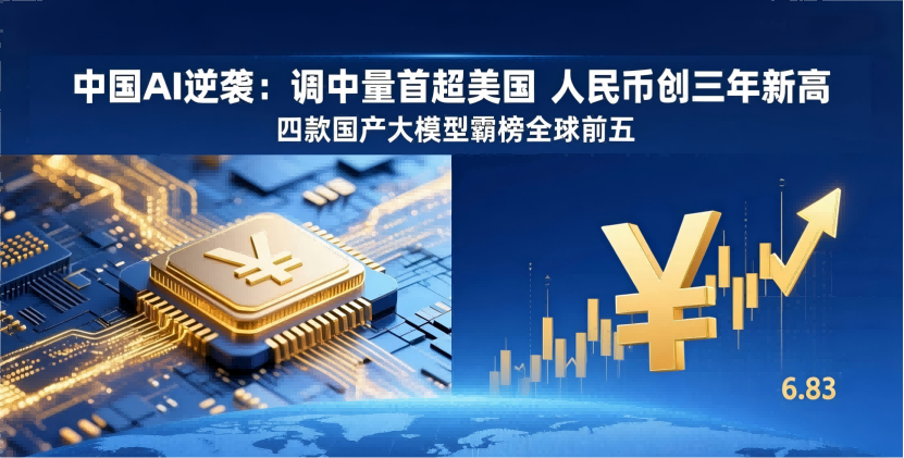 双核驱动：中国AI总流量逆袭美国，人民币汇率攀至三年新高