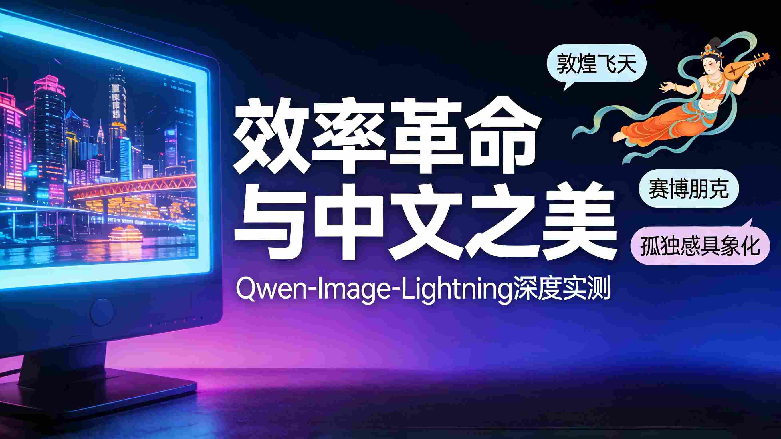 ⚡效率革命与中文之美：Qwen-Image-Lightning大模型深度实测——40秒高清出图，低显存电脑也能跑