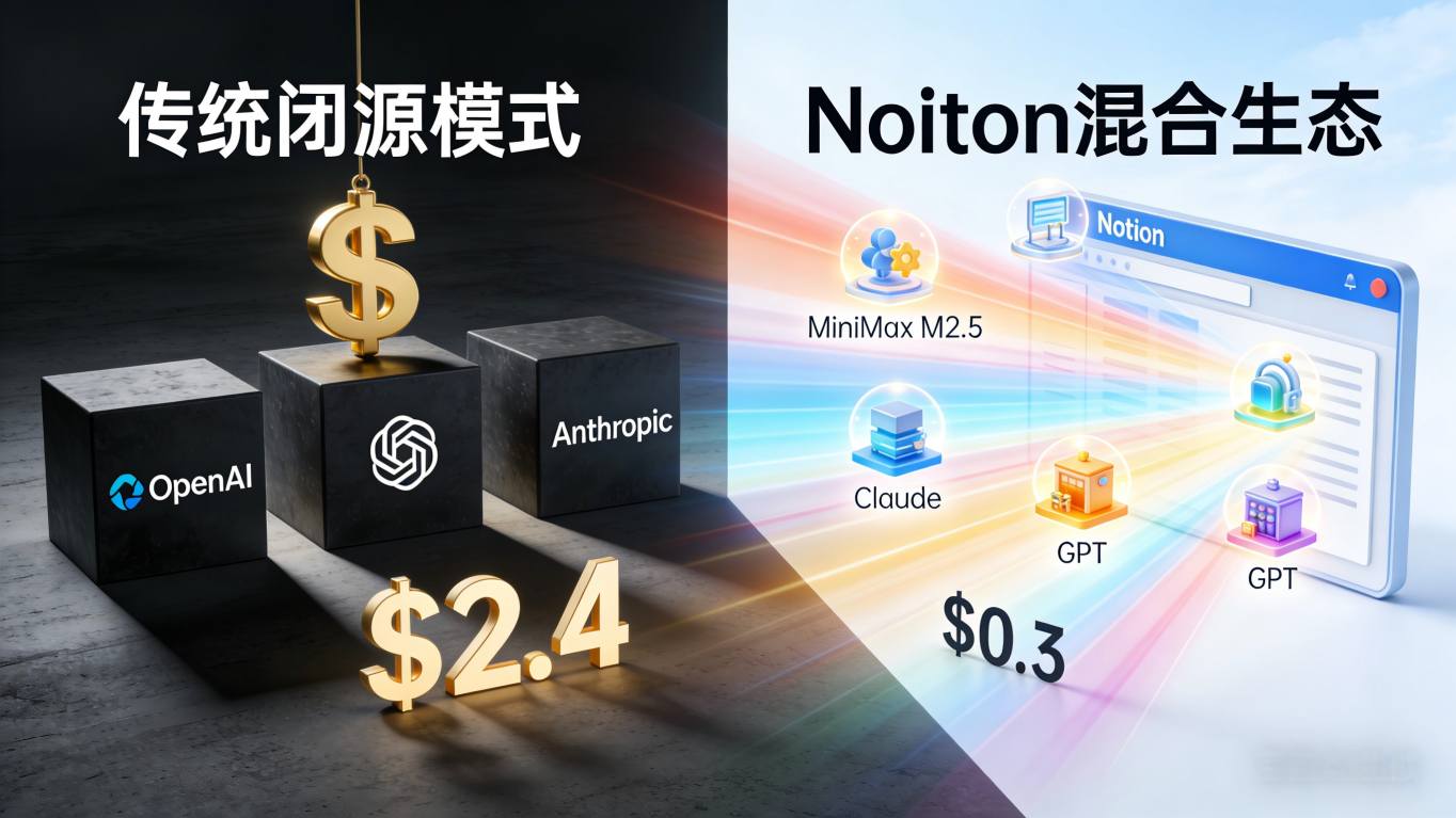 颠覆AI办公格局：Notion引入国产开源模型M2.5，成本仅为闭源八分之一