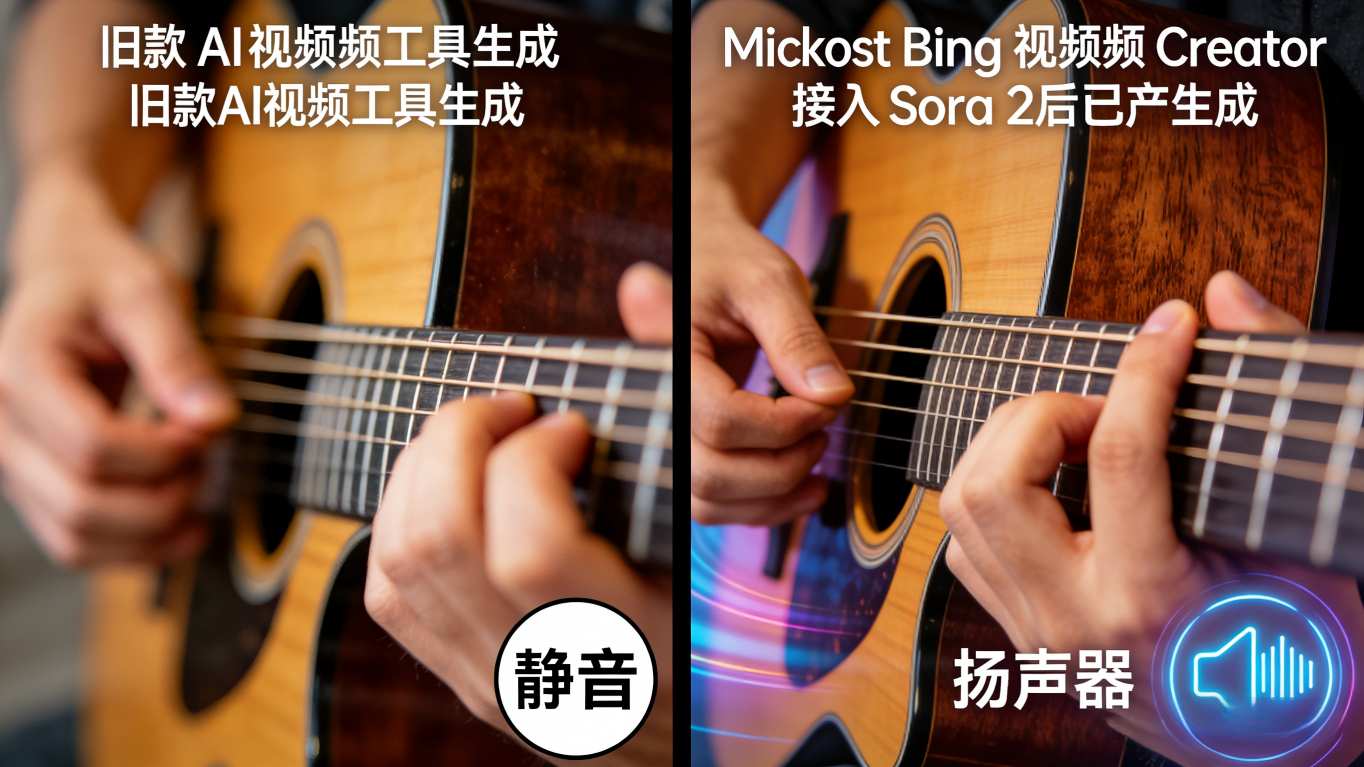告别无声时代：微软Bing Video Creator免费接入Sora 2，一句话生成“有声大片”！