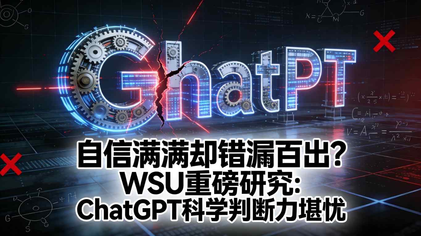 自信满满却错漏百出？WSU重磅研究：ChatGPT科学判断力堪忧，获评“低分D等生”