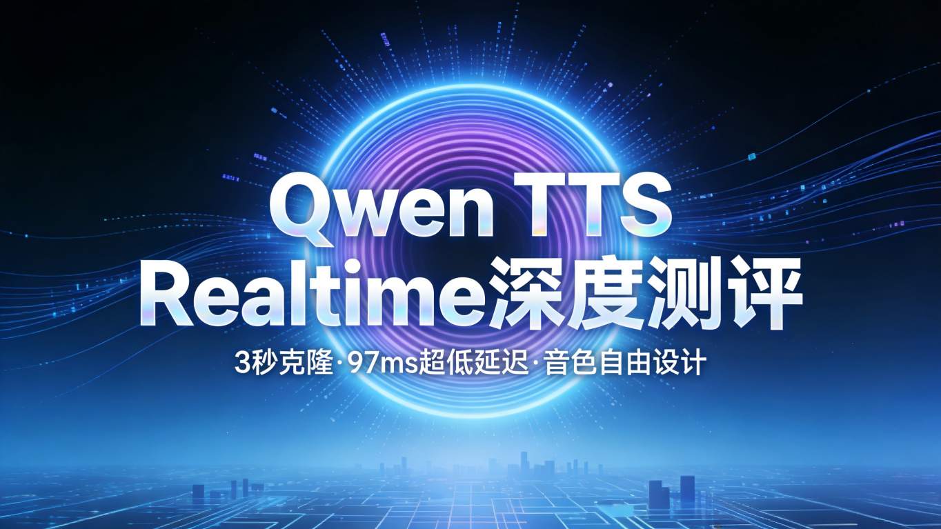Qwen TTS Realtime深度测评：97ms超低延迟，语音克隆与音色设计的“核弹级”突破
