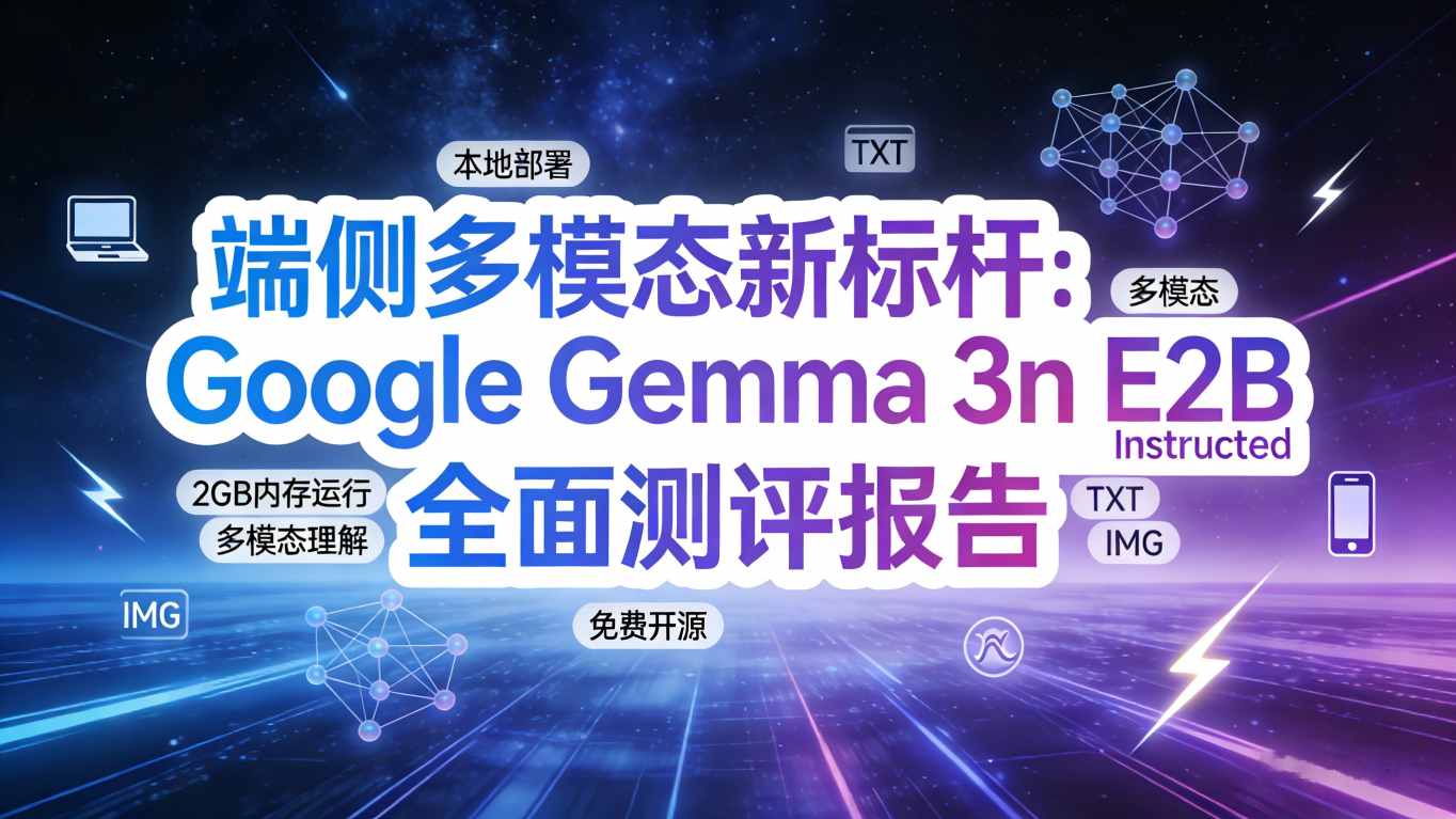 端侧多模态新标杆：Google Gemma 3n E2B Instructed 全面测评报告