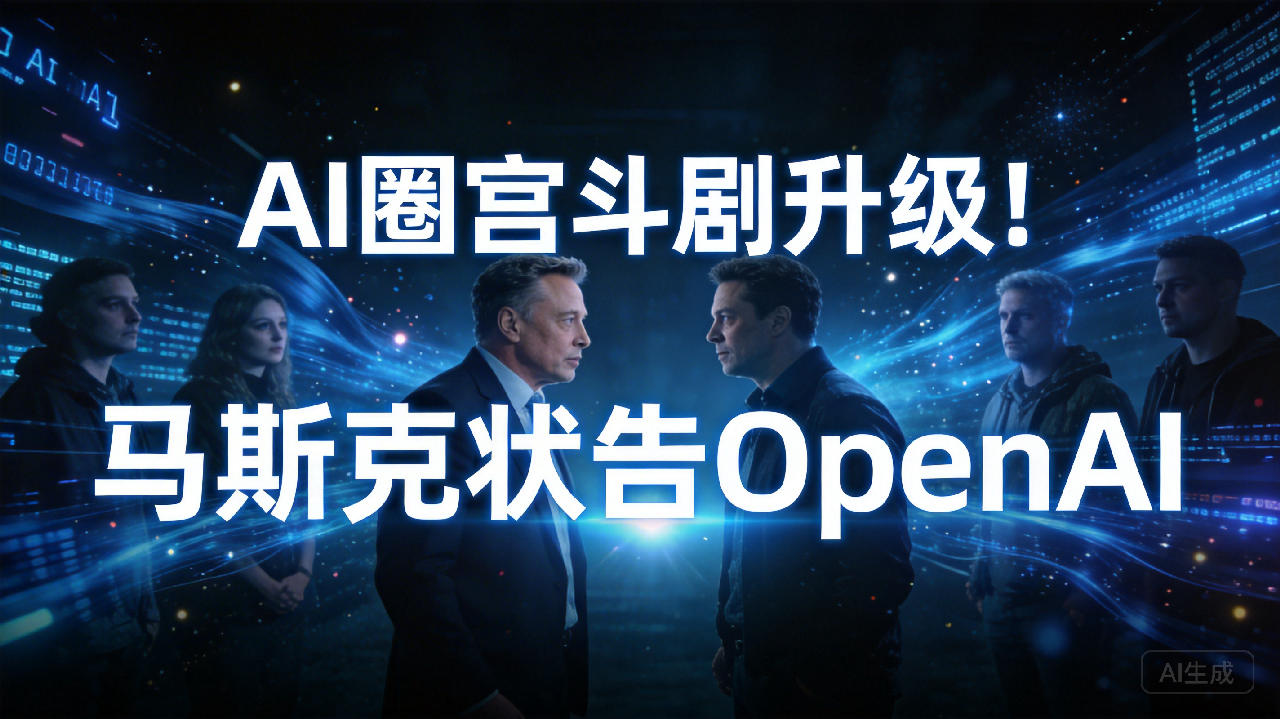 AI 圈”宫斗剧”升级！马斯克状告 OpenAI 索赔近万亿