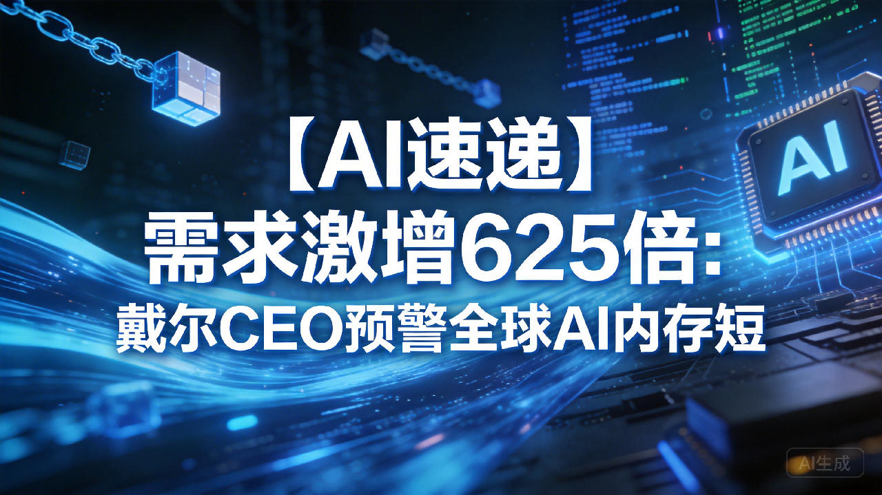 【AI速递】需求激增 625 倍：戴尔CEO预警全球AI内存短
