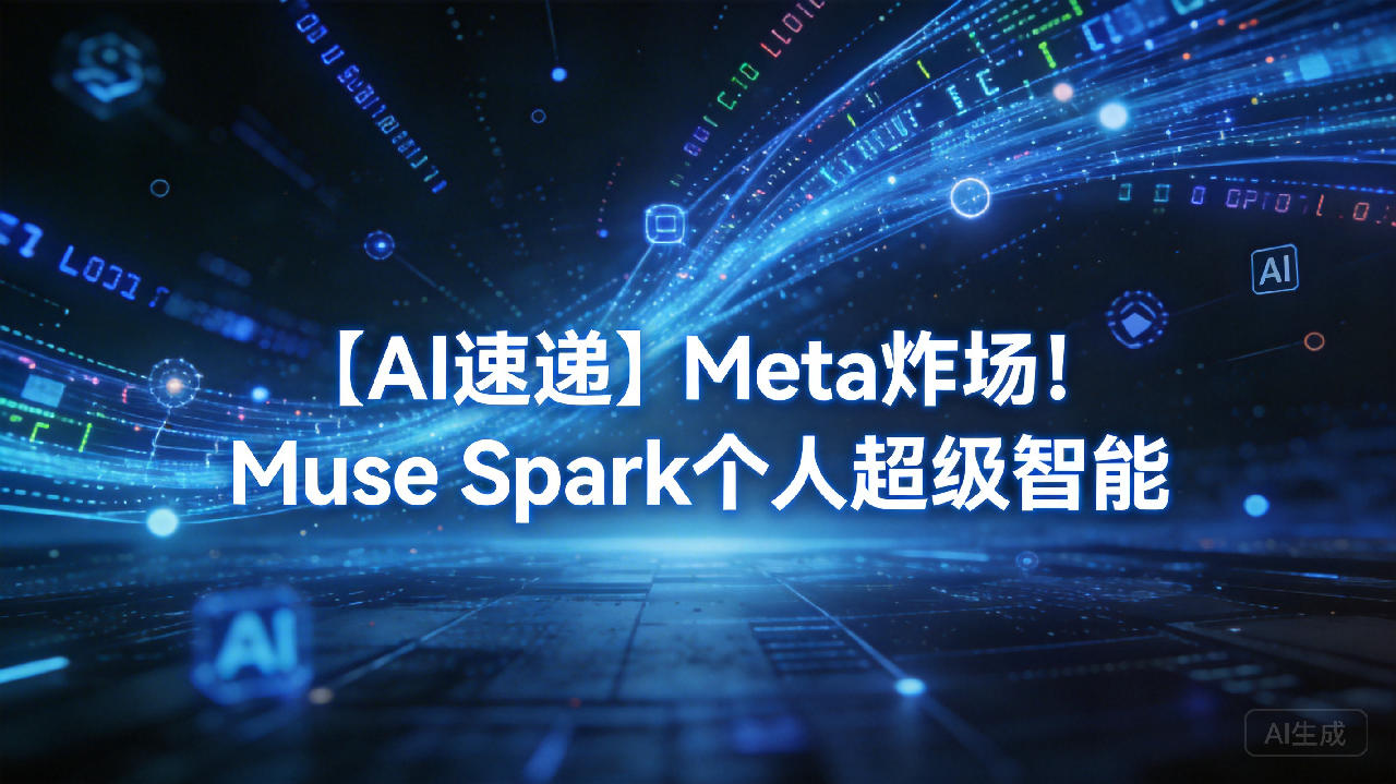 【AI速递】Meta 炸场！Muse Spark 个人超级智能