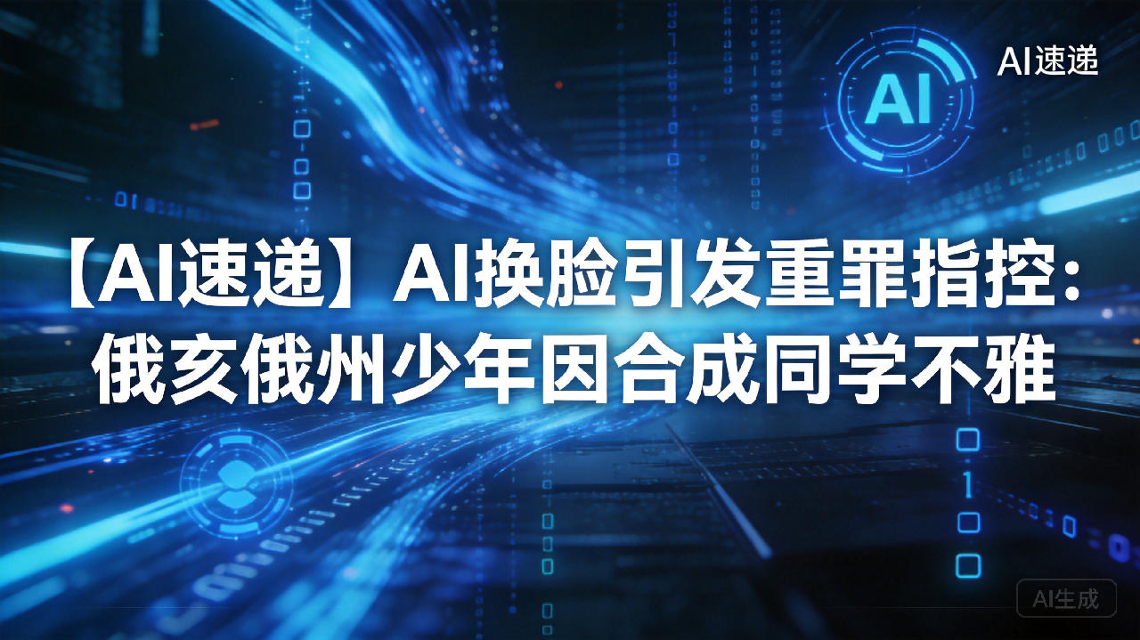 【AI速递】AI 换脸引发重罪指控：俄亥俄州少年因合成同学不雅