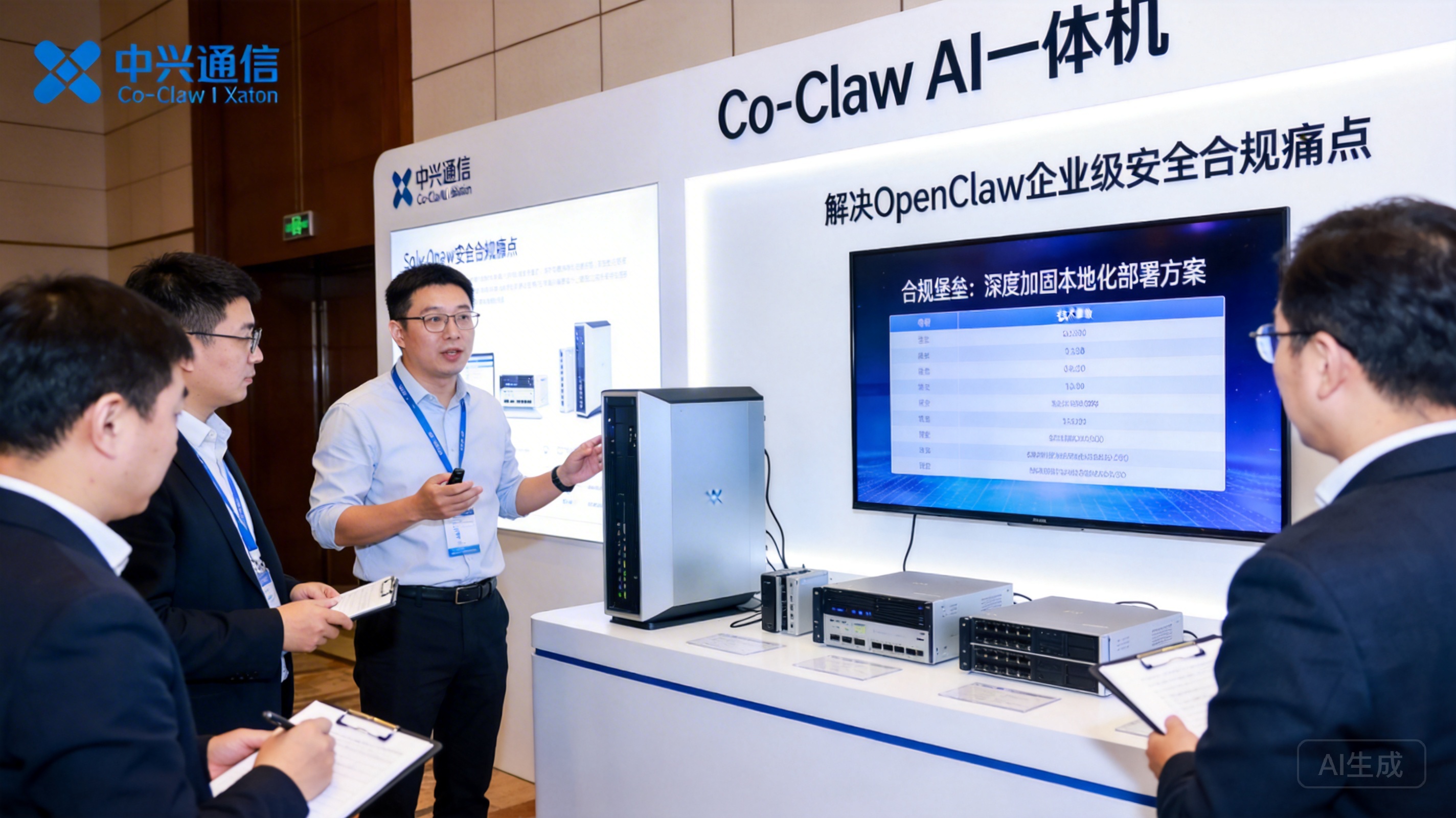 中兴通讯力推 Co-Claw AI 一体机，算力业务营收暴增 150%
