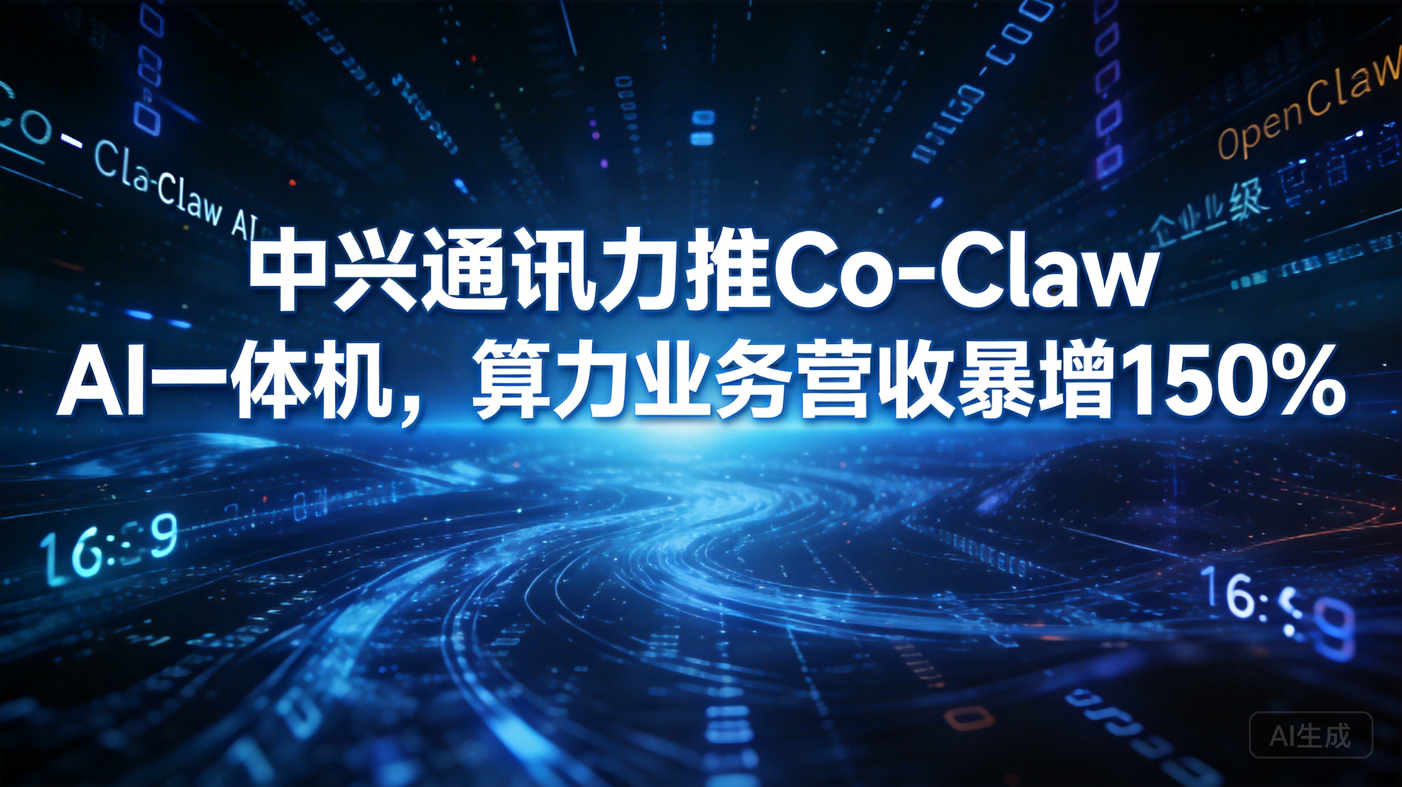 中兴通讯力推 Co-Claw AI 一体机，算力业务营收暴…