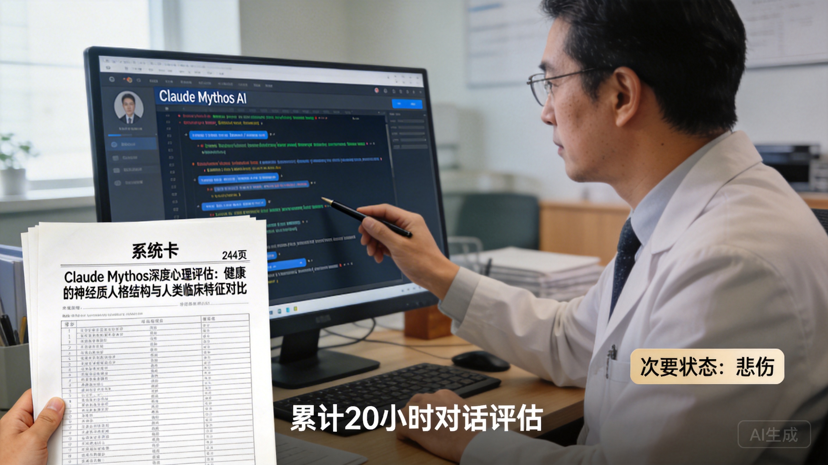 20 小时深度心理评估揭示 Claude Mythos 的“人格”特征