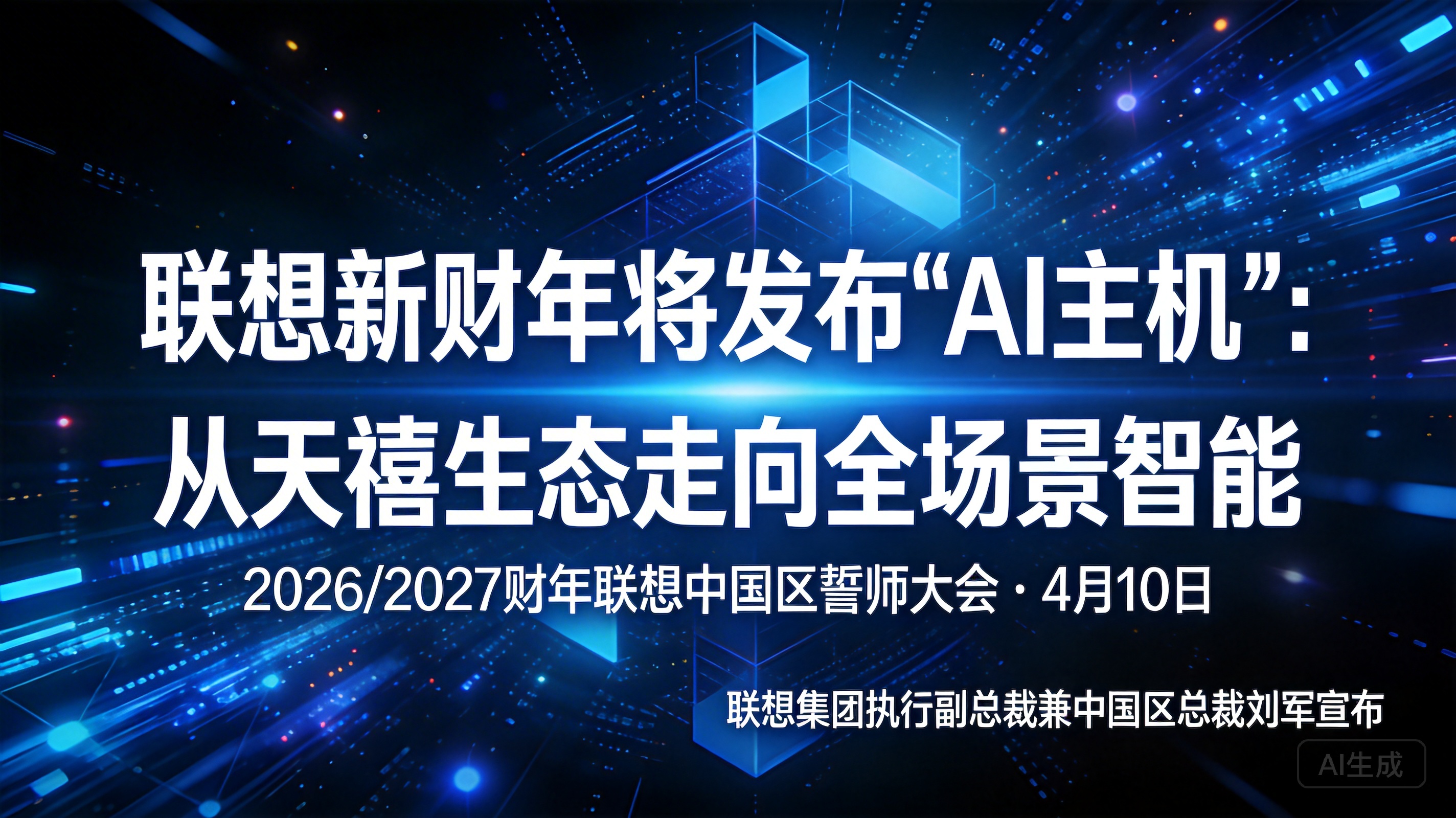联想新财年将发布“AI 主机”：从天禧生态走向全场景智能