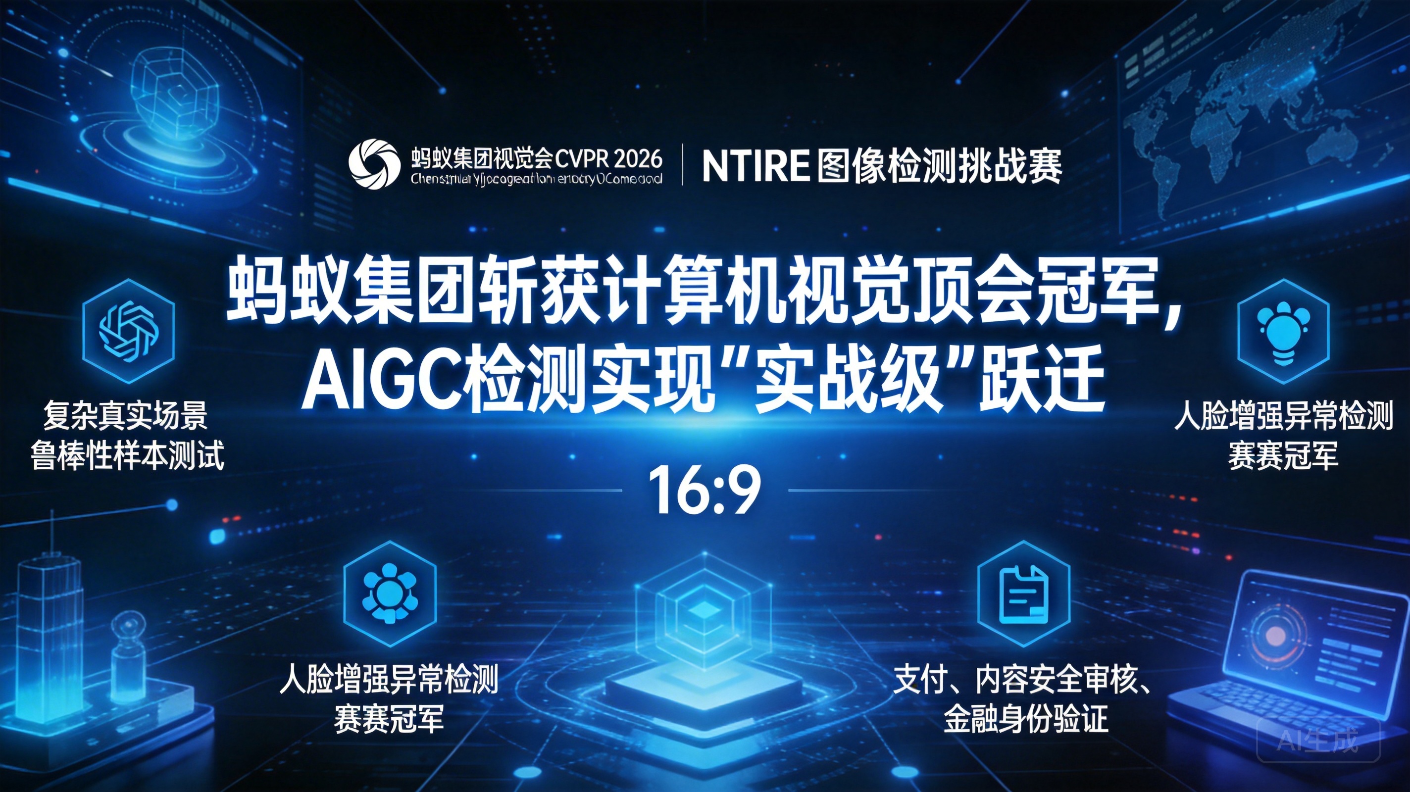 蚂蚁集团斩获计算机视觉顶会冠军，AIGC检测实现“实战级”…