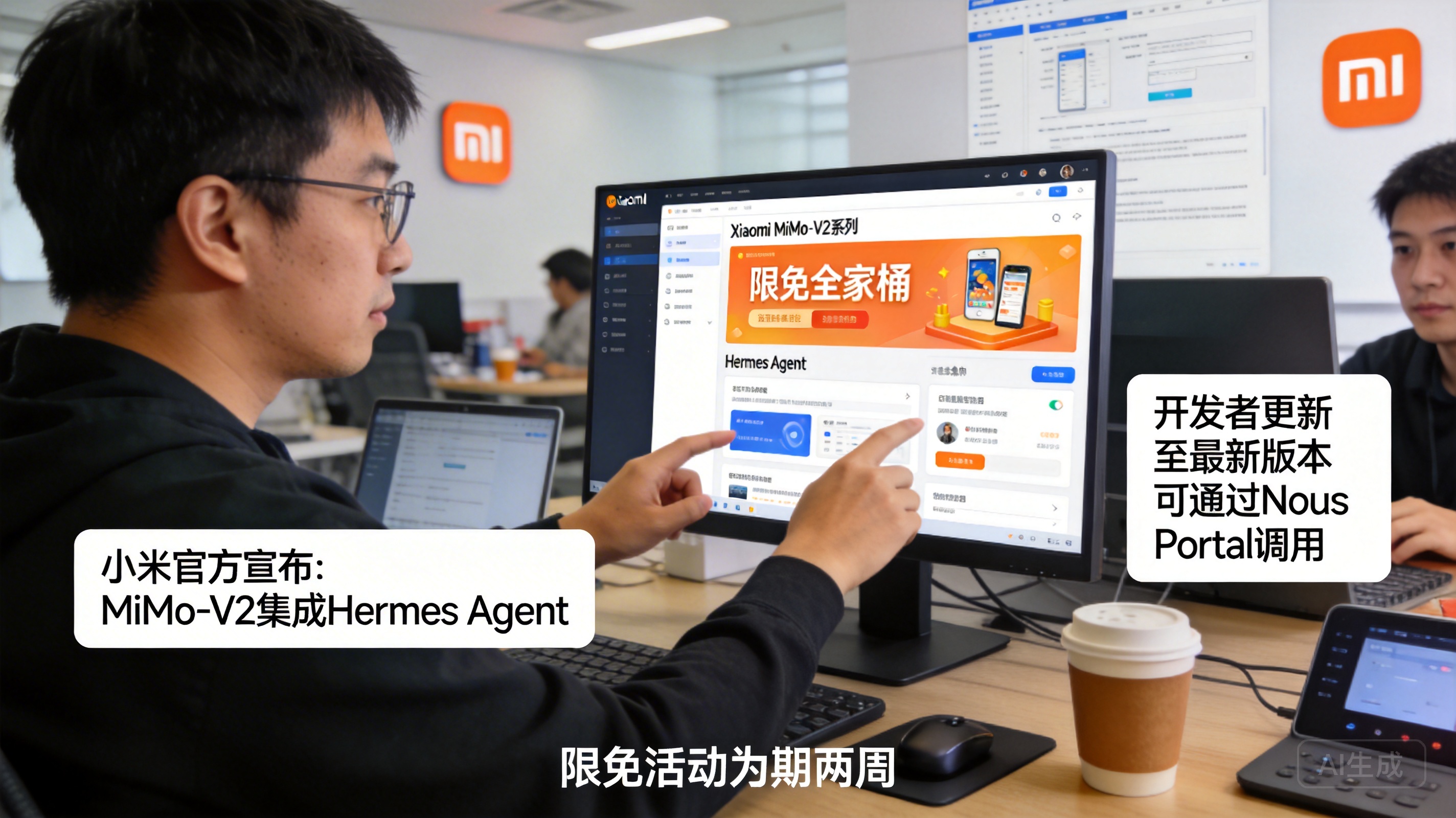 国产 Agent 生态大爆发！小米 MiMo-V2 接入顶级框架 Hermes，开启 14 天限时白嫖
