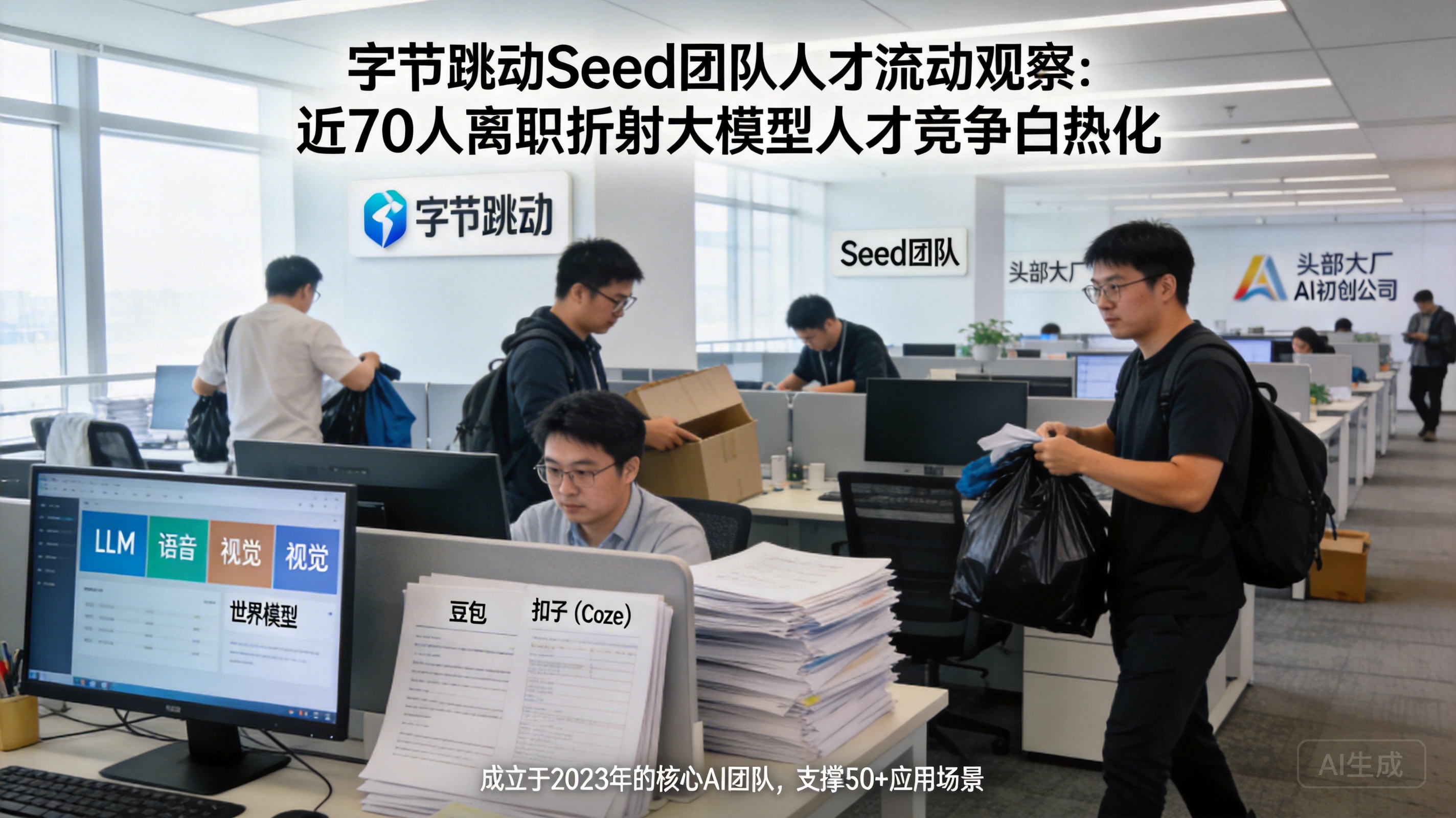 字节跳动Seed团队核心人才流失:一年内70人离职，腾讯阿里成主要去向
