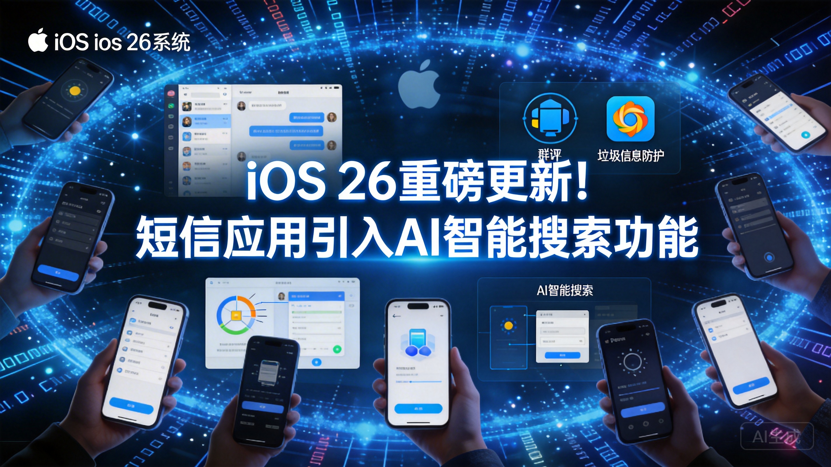 ​iOS 26 重磅更新！短信应用引入 AI 智能搜索功能