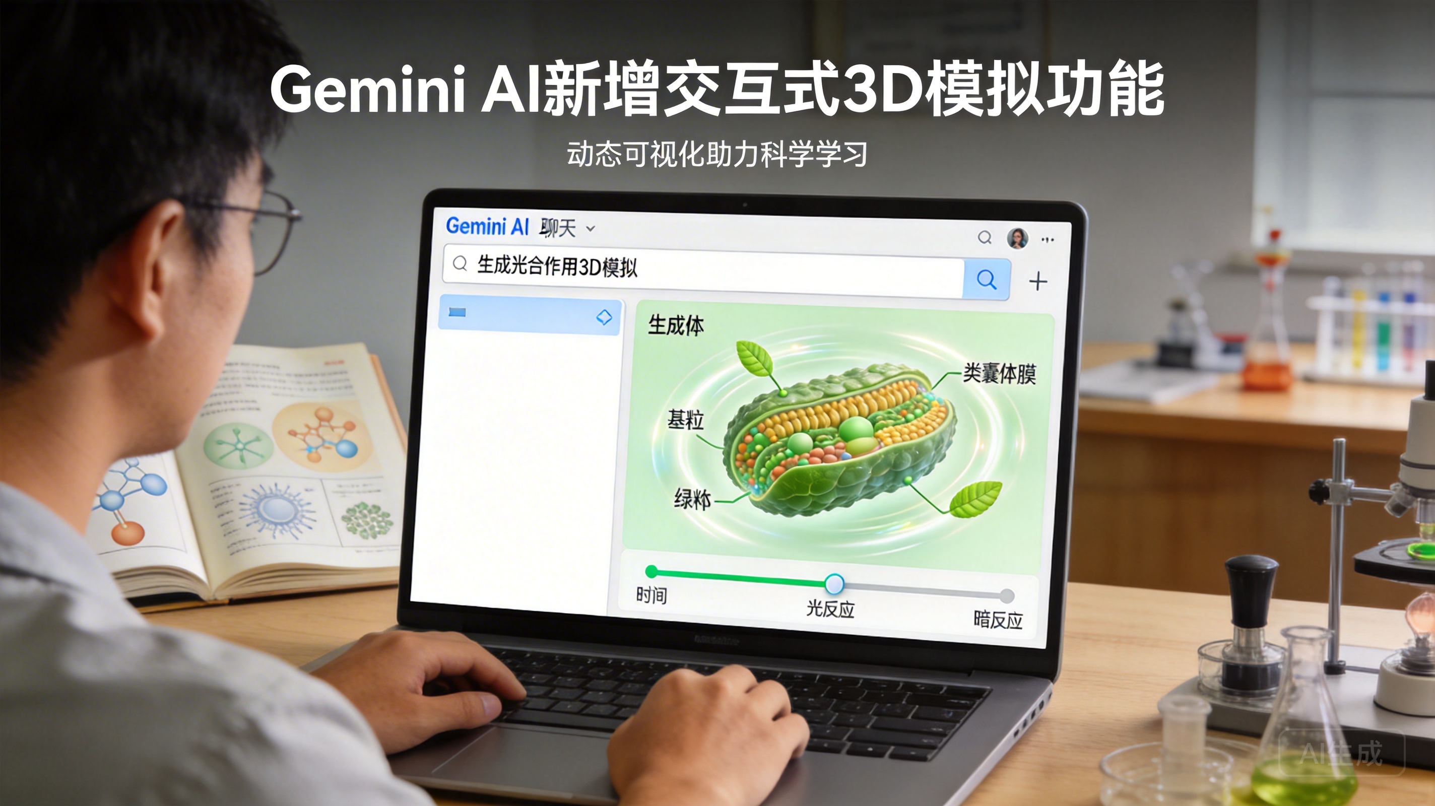 谷歌 Gemini AI 新增互动 3D 模型功能,提升科学学习体验