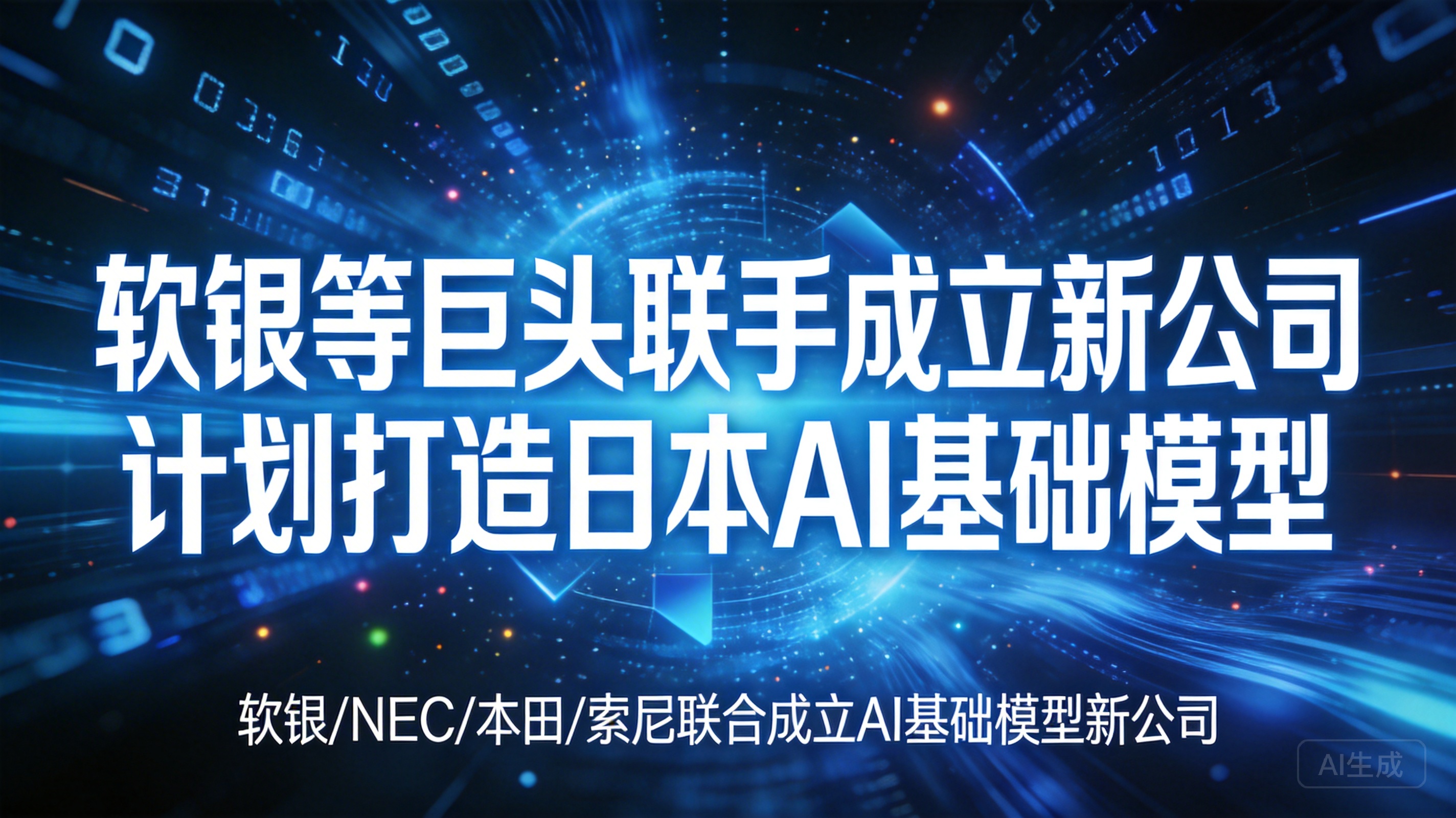软银等巨头联手成立新公司 计划打造日本 AI 基础模型