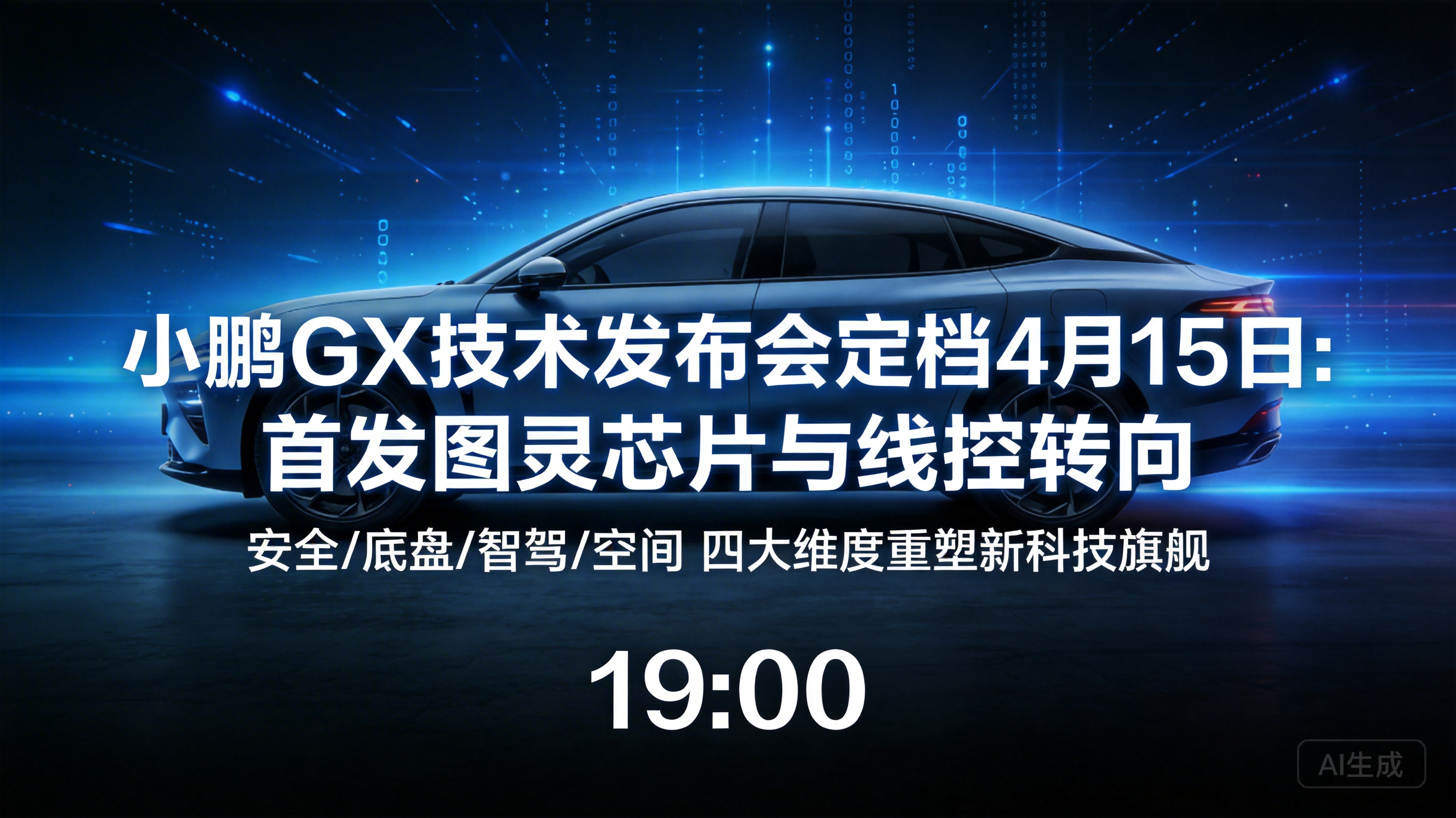 小鹏 GX 技术发布会定档 4 月 15 日：首发图灵芯片…