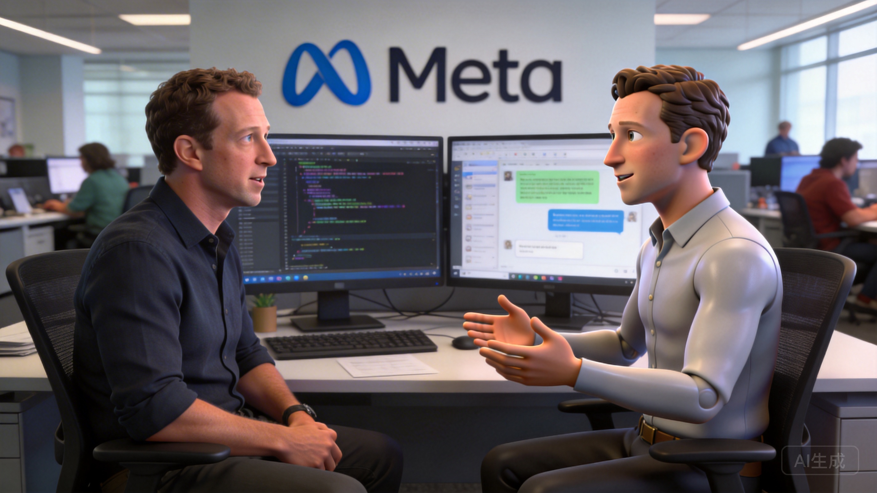 ​Meta 全新 AI 计划：打造数字版扎克伯格，与员工互动
