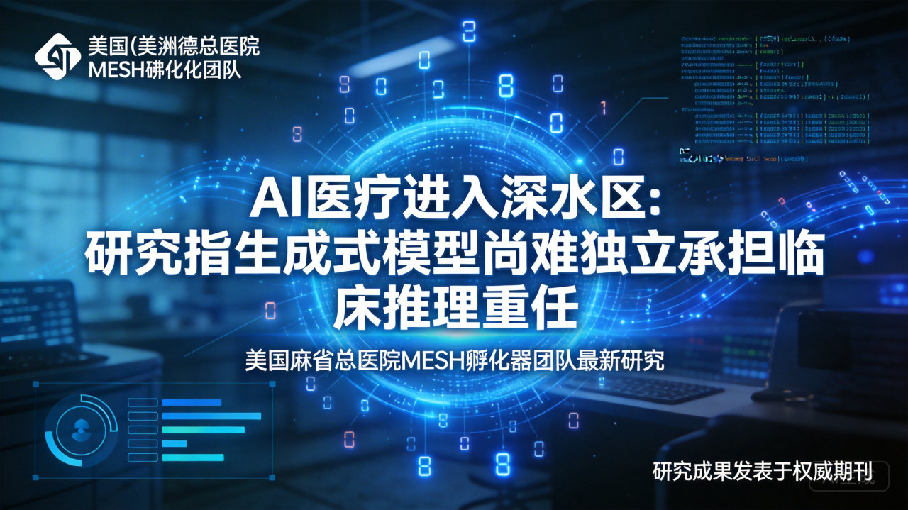 AI医疗进入深水区:研究指生成式模型尚难独立承担临床推理重…