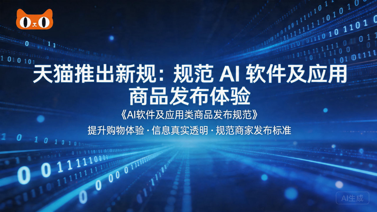 ​天猫推出新规：规范 AI 软件及应用商品发布体验