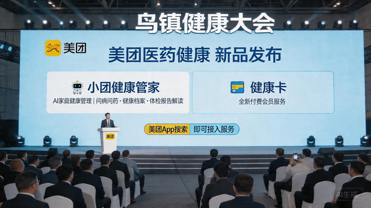 美团发布AI产品“小团健康管家”与“健康卡”，正式入局AI家庭健康管理赛道
