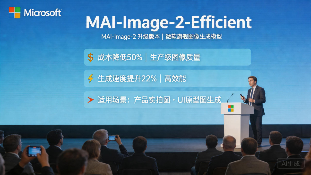 ​微软推出 MAI-Image-2-Efficient：高效低成本的图像生成模型
