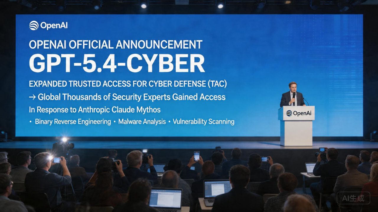 OpenAI 官宣 GPT-5.4-Cyber：赋予安全专家二进制逆向特权
