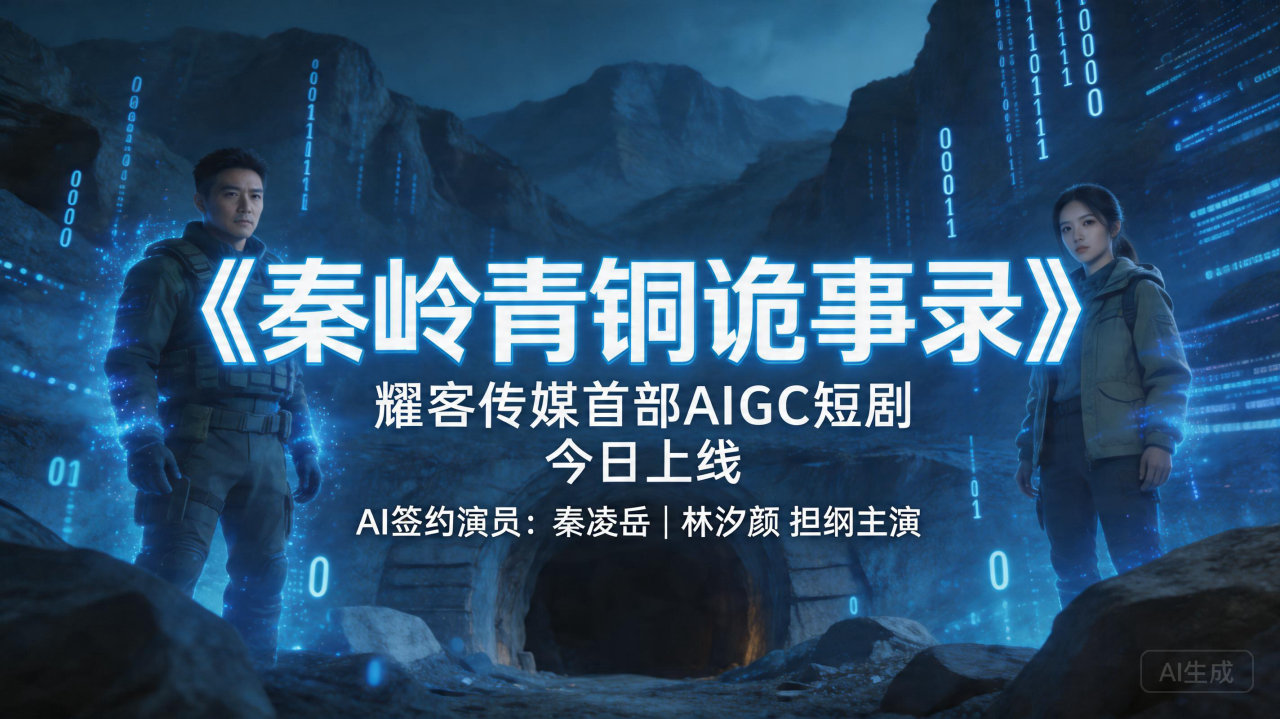 耀客传媒首部AIGC短剧《秦岭青铜诡事录》今日上线，AI签…