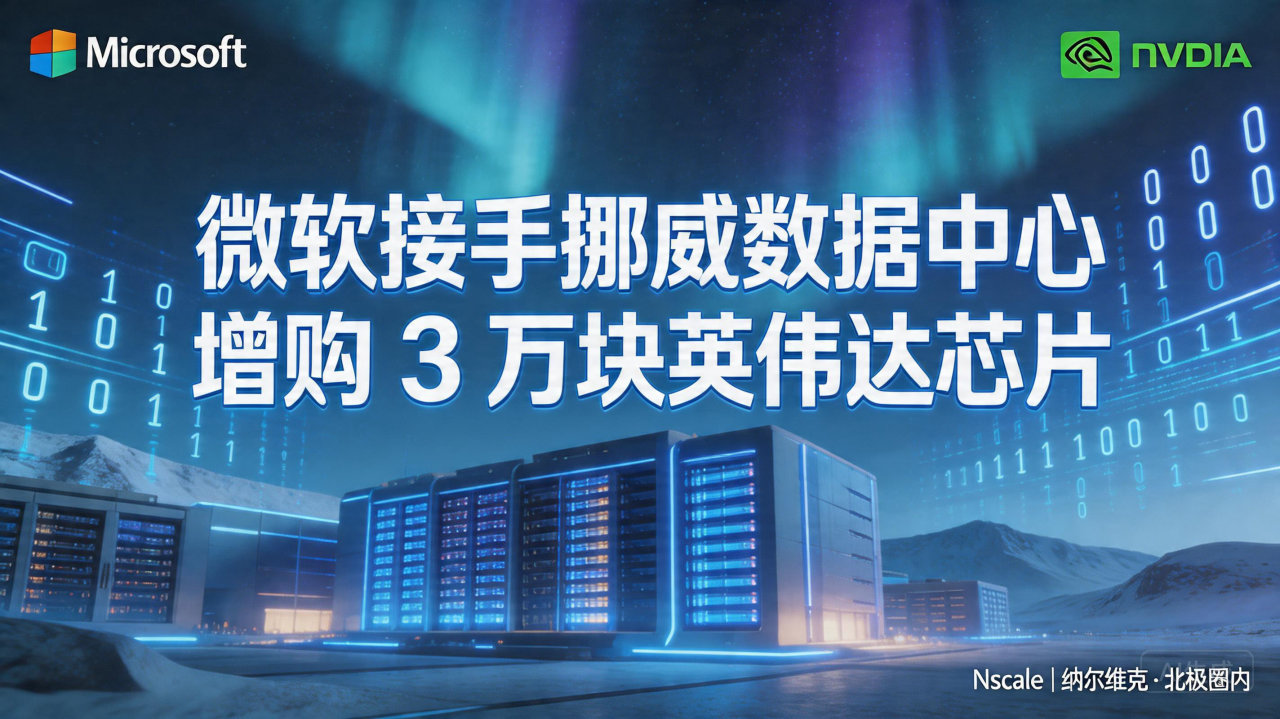 微软接手挪威数据中心，增购 3 万块英伟达芯片