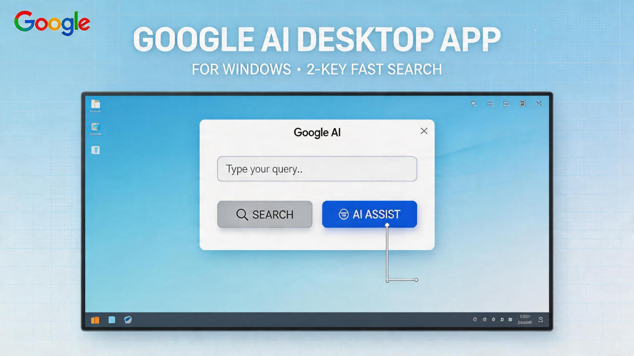 谷歌发布全新 Windows 桌面 AI 应用，轻松两键即…