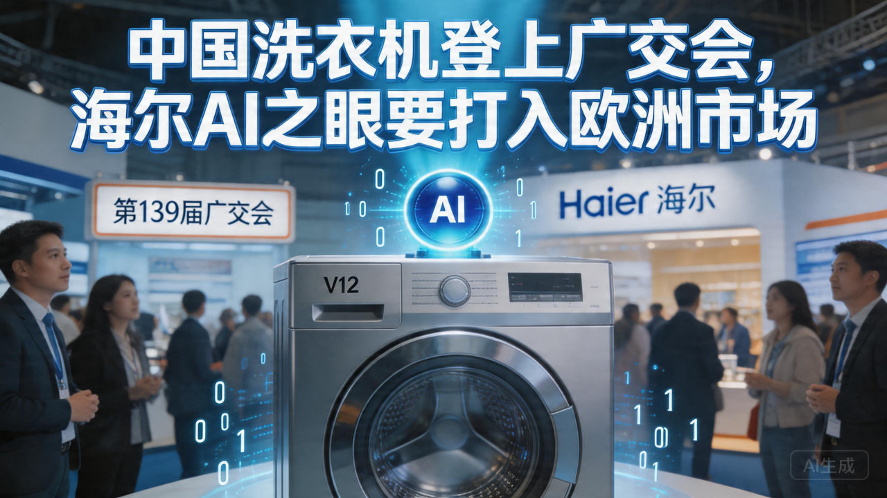 中国洗衣机登上广交会，海尔AI之眼要打入欧洲市场